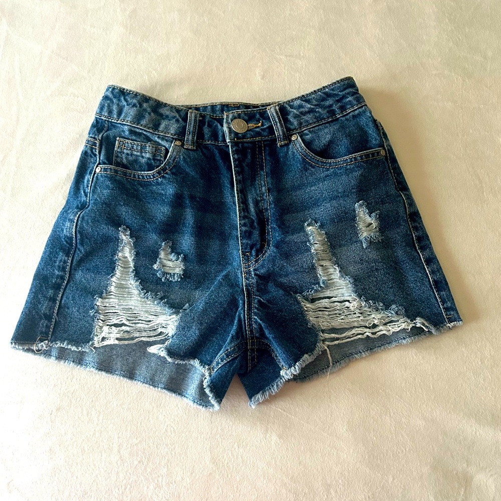 Ripped Jean Shorts
